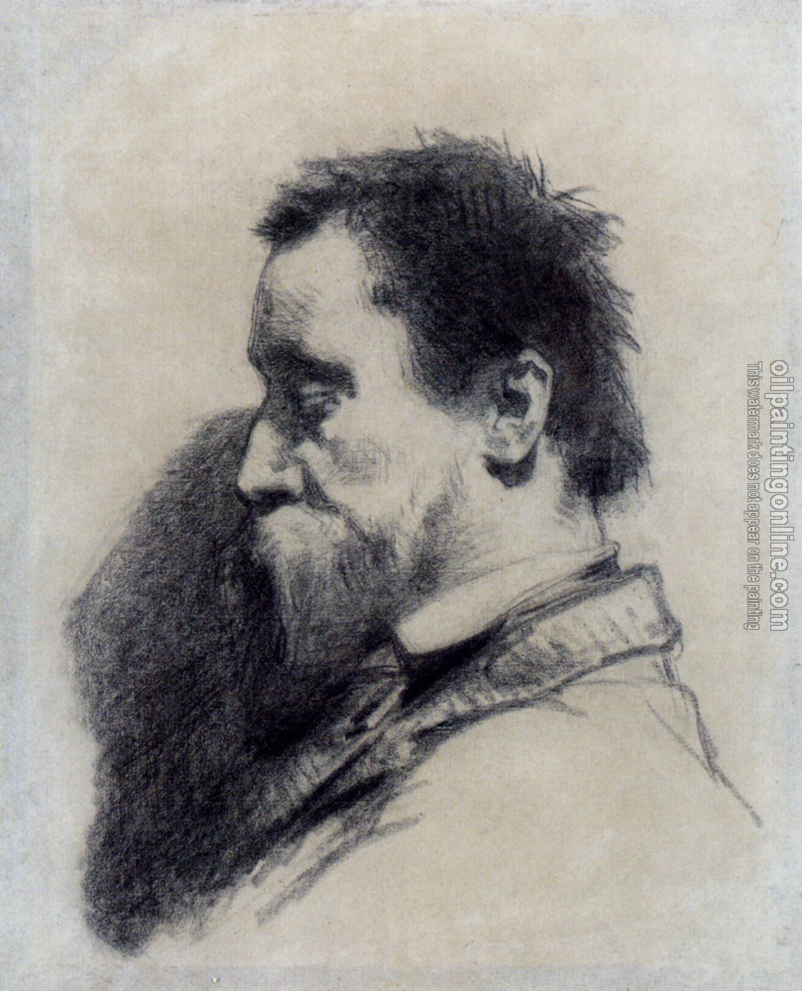 Jean-Francois Millet - Portrait Of A Man Said To Be Leopold Desbrosses